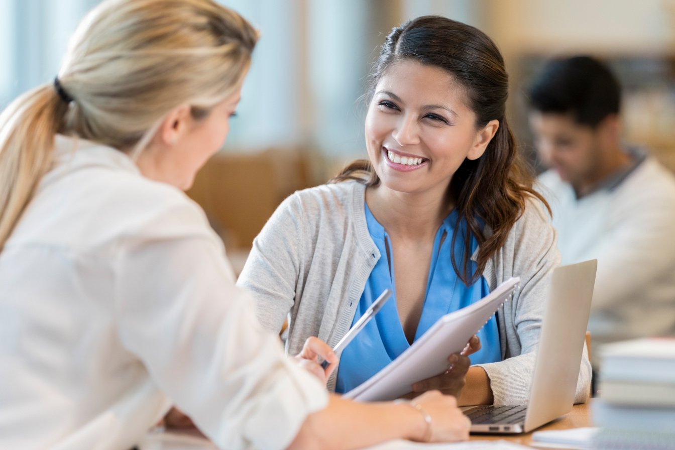 Accountant meets with customer